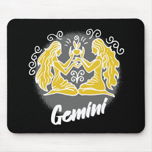 Tapis De Souris Symbole Zodiac Gemini (Devant)
