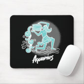 Tapis De Souris Symbole Zodiaque Aquarius (Avec souris)