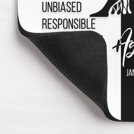 Tapis De Souris Symbole Zodiaque Aquarius Mousepad, noir et blanc (Coin)