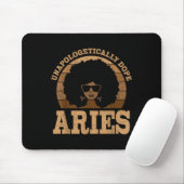 Tapis De Souris Symbole Zodiaque de la femme noire Aries Queen Afr (Avec souris)