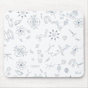 Tapis De Souris Symboles scientifiques de physique motif
