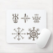 TAPIS DE SOURIS SYMBOLISME NORDIQUE DE RUNES (Avec souris)