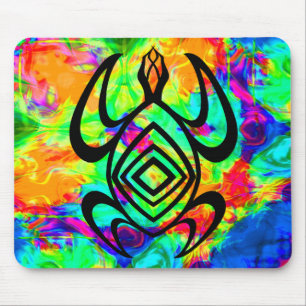 Tapis De Souris Symétrie Tiedye Mousepad de tortue