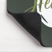 Tapis De Souris Sympa script Monogramme fumée verte tendance simpl (Coin)