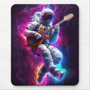 Tapis De Souris Symphonie du vide Astronaute de Neon Cyberpunk