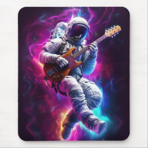 Tapis De Souris Symphonie du vide   Astronaute de Neon Cyberpunk
