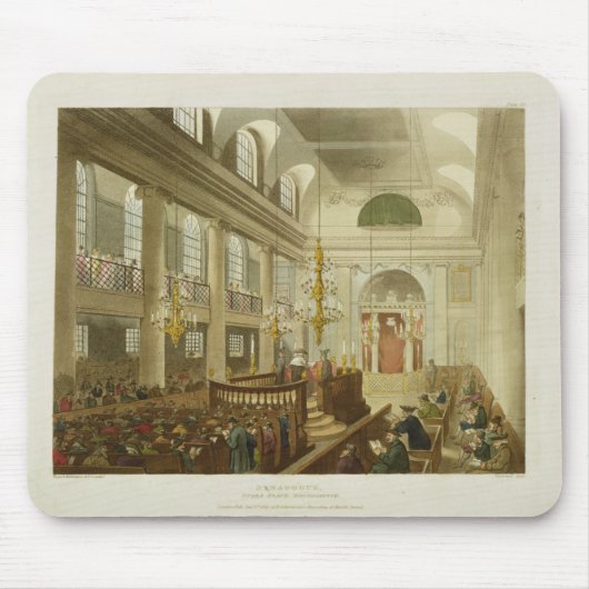 Tapis De Souris Synagogue, ducs Place, Houndsditch, d'Ackerman (Devant)