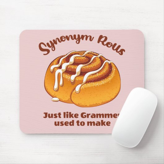 Tapis De Souris Synonym Rolls Comme Grammer Utilisé Pour Faire (Avec souris)