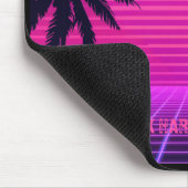 Tapis De Souris Synthwave Coucher de Soleil Rétro Esthétique 80s G (Coin)