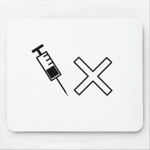 Tapis De Souris Syringe and x symbol no vaccine
