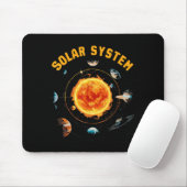 Tapis De Souris Système solaire Planètes Science de l'espace (Avec souris)