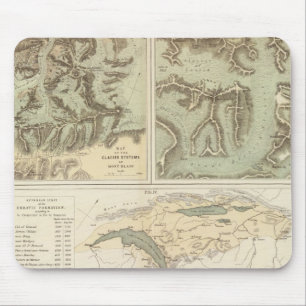 Tapis De Souris Systèmes de glacier des Alpes