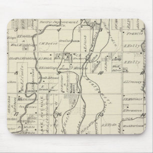 Tapis De Souris T19S R21E Carte de la section du comté de Tulare