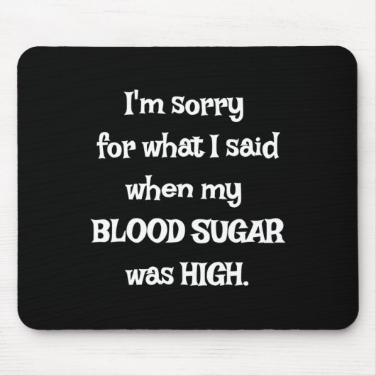 Tapis De Souris T1D amusant - Sensibilisation au diabète (Devant)