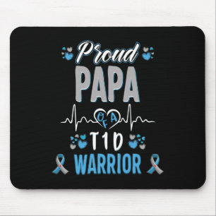 Tapis De Souris T1D fier Papa Sensibilisation au diabète Type 1 Pa