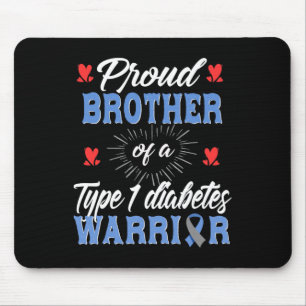 Tapis De Souris T1d Fière Frère Diabète Sensibilisation Type 1 Ins