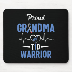 Tapis De Souris T1D Fière Grand-mère Sensibilisation au diabète Ty