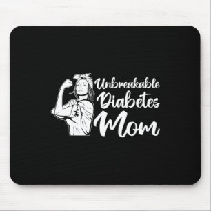 Tapis De Souris T1D Guerrier Indestructible Diabète Maman Diabète