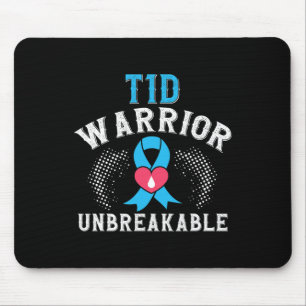 Tapis De Souris T1d Warrier Unbreakable Diabetes Awareness Mois B