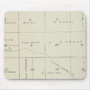 Tapis De Souris T21S R22E Carte de la section du comté de Tulare