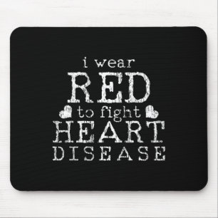 Tapis De Souris T Chemise Combattre Maladie cardiaque Teft Red War