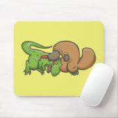 Tapis De Souris T-rex contre l'ornithorynque (Avec souris)