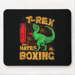 Tapis De Souris T-rex déteste la boxe Drôle de boxeur dinosaure Ty