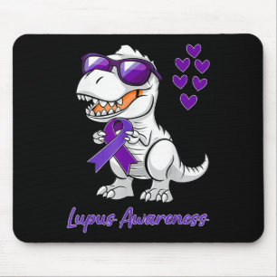 Tapis De Souris T-rex Dinosaur Lupus Journée de sensibilisation Di