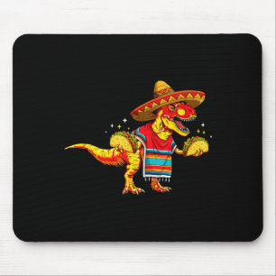 Tapis De Souris T-rex dinosaure amateur de tacos cinco de mayo som