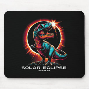 Tapis De Souris T-rex Solar Eclipse Wears Sungles 8 avril 2024