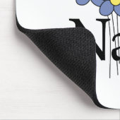 Tapis De Souris T-shirt assez bleu de Nana de fleur (Coin)