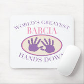 Tapis De Souris T-shirt Best Babcia Hands Down (Avec souris)