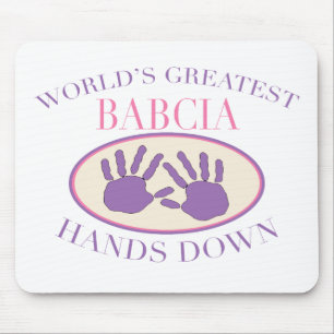 Tapis De Souris T-shirt Best Babcia Hands Down