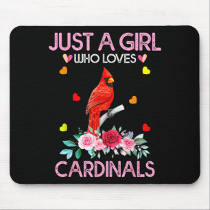 Tapis De Souris T-shirt Cardinal pour femmes juste une fille qui a