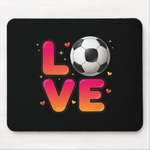 Tapis De Souris T-shirt d'amour de soccer, Vêtements de fan de foo