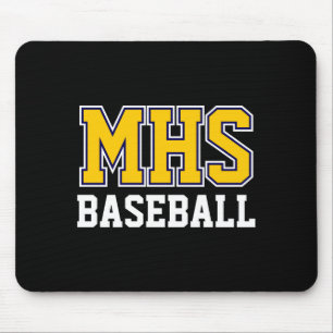Tapis De Souris T-shirt de baseball personnalisé esprit scolaire N