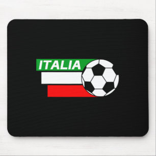 Tapis De Souris T-shirt de football d'Italie Couleurs du drapeau i