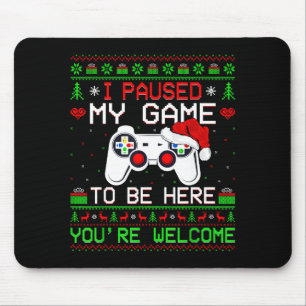 Tapis De Souris T-shirt de Noël laid de jeu vidéo drôle Gamer Gami