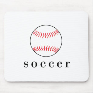 Tapis De Souris T-Shirt de sport drôle et hilarant Soccer Baseball