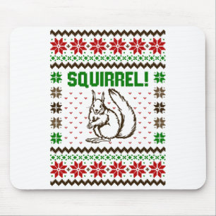 Tapis De Souris T-shirt démodé d'attaque d'écureuil contre la fami