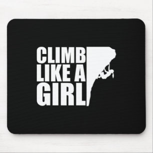 Tapis De Souris T-shirt d'escalade Climbez Comme Une Fille