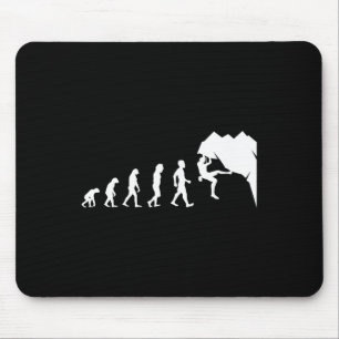 Tapis De Souris T Shirt D'escalade Pour Escaladeur Drôle Evolu