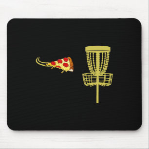 Tapis De Souris T Shirt Drôle Cadeau Pizza Disc Golf Frisbee Pour
