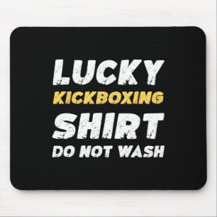 Tapis De Souris T-shirt drôle de kickboxing coup de pied chanceux