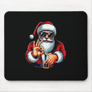 Tapis De Souris T-shirt drôle de Noël Six Seven 6 7 Meme Santa pou