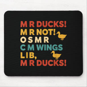 Tapis De Souris T-shirt drôle d'humour de chasse pour canards M R