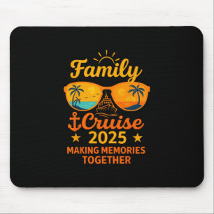 Tapis De Souris T-shirt Famille Croisière 2025 Souvenirs de vacanc