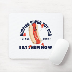 Tapis De Souris T-shirt graphique drôle avec art de hot-dog de des