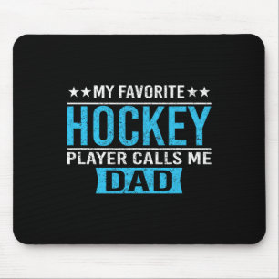 Tapis De Souris T Shirt Hoc Mon Joueur De Hockey Préféré M'appelle
