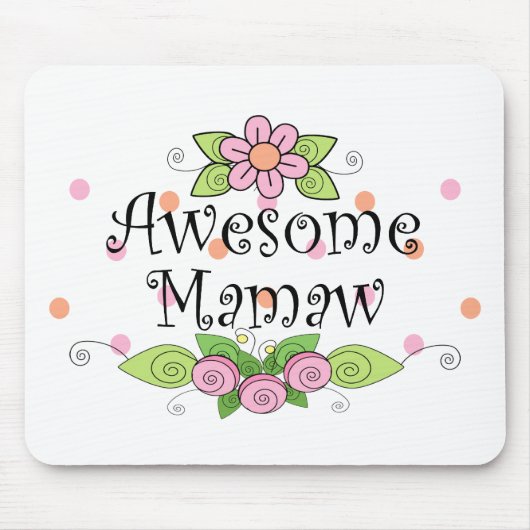 Tapis De Souris T-shirt impressionnant de Mamaw (Devant)